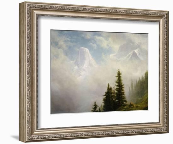 High in the Mountains-Albert Bierstadt-Framed Giclee Print