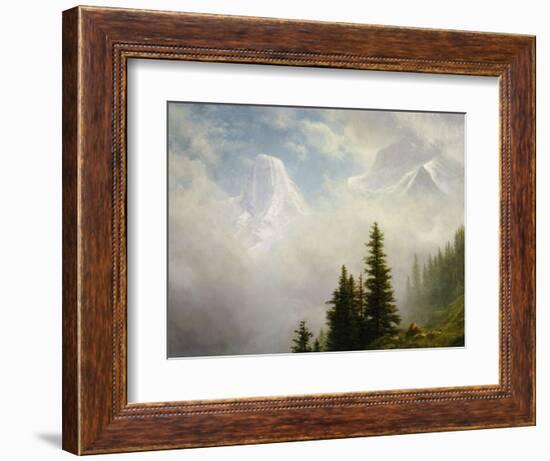 High in the Mountains-Albert Bierstadt-Framed Giclee Print