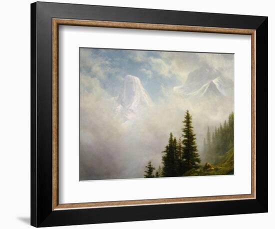 High in the Mountains-Albert Bierstadt-Framed Giclee Print