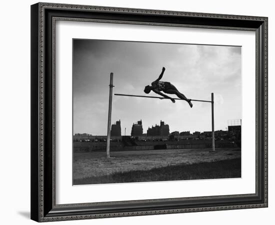 High Jump Championship in Colombes, 1952-null-Framed Photographic Print