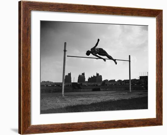 High Jump Championship in Colombes, 1952-null-Framed Photographic Print