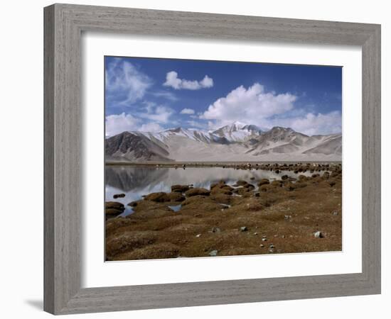 High Mountain Lake and Mountain Peaks, Beside the Karakoram Highway, China-Alison Wright-Framed Photographic Print