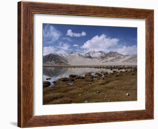 High Mountain Lake and Mountain Peaks, Beside the Karakoram Highway, China-Alison Wright-Framed Photographic Print