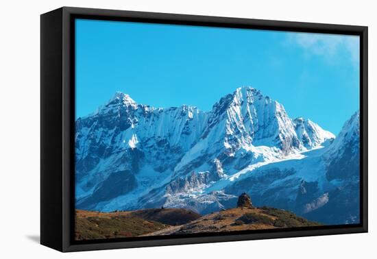 High Mountains Covered by Snow-Vakhrushev Pavel-Framed Premier Image Canvas