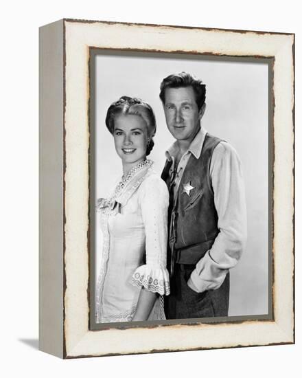 HIGH NOON, 1952 directed by FRED ZINNEMANN Grace Kelly and Lloyd Bridges (b/w photo)-null-Framed Stretched Canvas