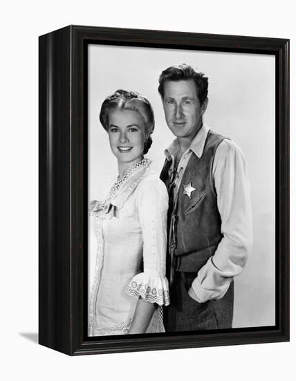 HIGH NOON, 1952 directed by FRED ZINNEMANN Grace Kelly and Lloyd Bridges (b/w photo)-null-Framed Stretched Canvas