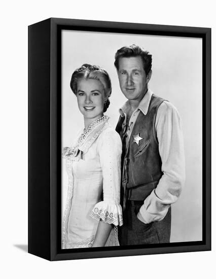 HIGH NOON, 1952 directed by FRED ZINNEMANN Grace Kelly and Lloyd Bridges (b/w photo)-null-Framed Stretched Canvas