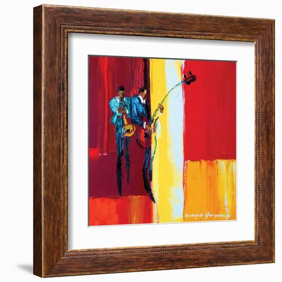 High Note-Maya Green-Framed Art Print