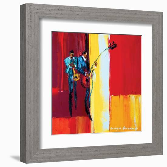 High Note-Maya Green-Framed Art Print