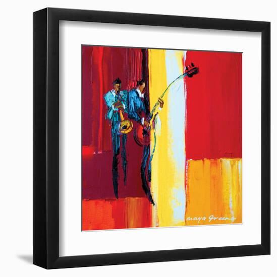 High Note-Maya Green-Framed Art Print