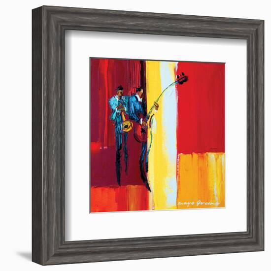 High Note-Maya Green-Framed Art Print