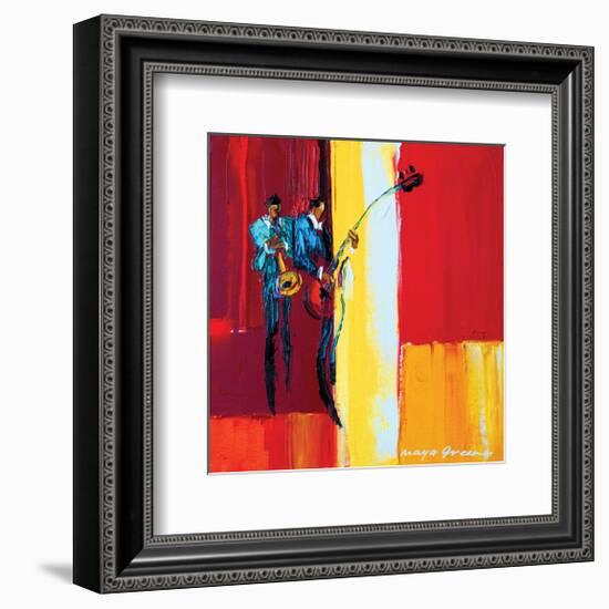 High Note-Maya Green-Framed Art Print