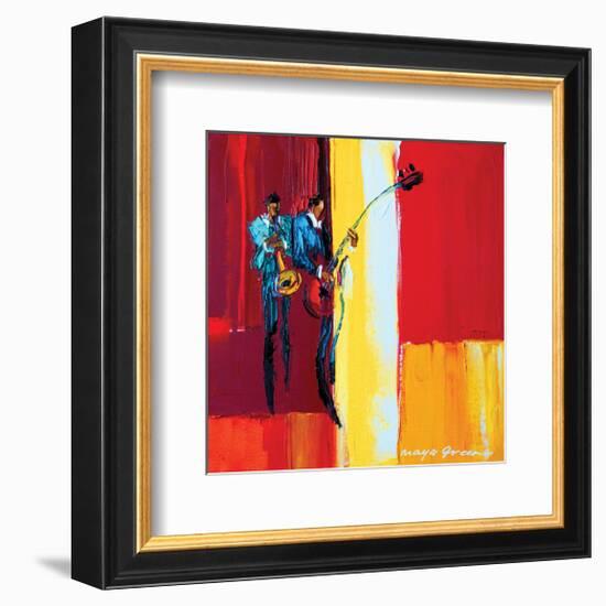 High Note-Maya Green-Framed Art Print