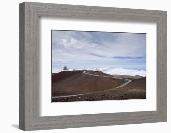 High-Power Telescope Is , the Big Island of Hawaii-James White-Framed Photographic Print