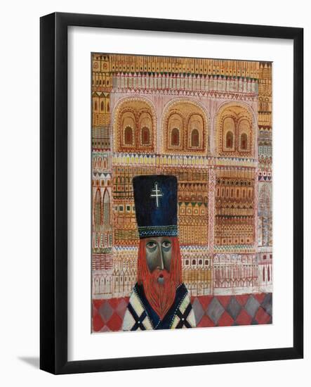 High Priest, 1969 (Oil & Gold Leaf on Canvas)-Tamas Galambos-Framed Giclee Print