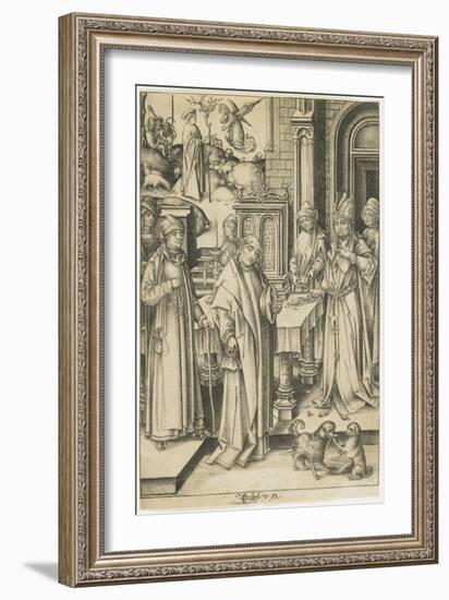 High Priest Refusing Joachim's Offering, C. 1490-1500-Israhel van Meckenem the younger-Framed Giclee Print