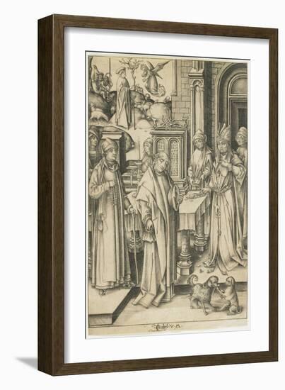 High Priest Refusing Joachim's Offering, C. 1490-1500-Israhel van Meckenem the younger-Framed Giclee Print