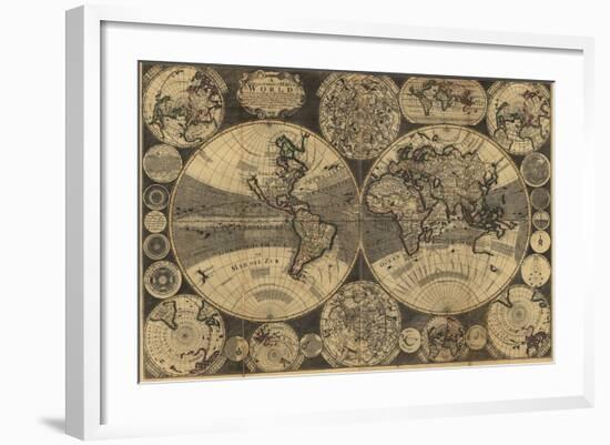 High-Quality Antique Map-megastocker-Framed Art Print