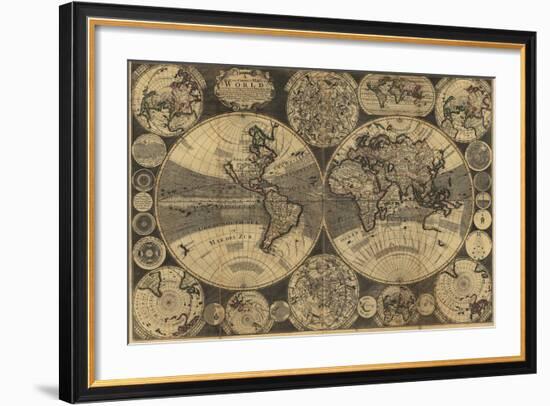 High-Quality Antique Map-megastocker-Framed Art Print