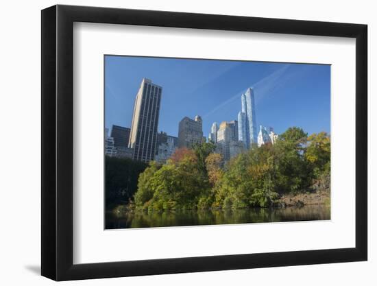 High-Rise Buildings Along from Inside Central Park on a Sunny Fall Day, New York-Greg Probst-Framed Photographic Print