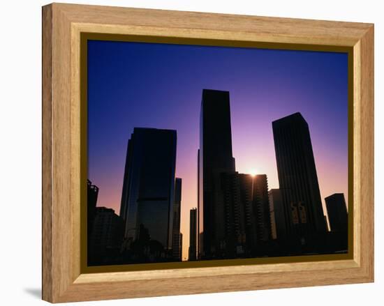 High Rise Buildings LA CA-Gary Conner-Framed Premier Image Canvas