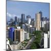 High Rise Buildings on the City Skyline of Salvador in Bahia State in Brazil, South America-Geoff Renner-Mounted Photographic Print