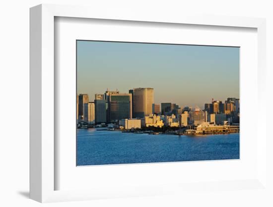 High-rises along the waterfront in Tokyo Harbor at dawn, Tokyo, Japan-Keren Su-Framed Photographic Print