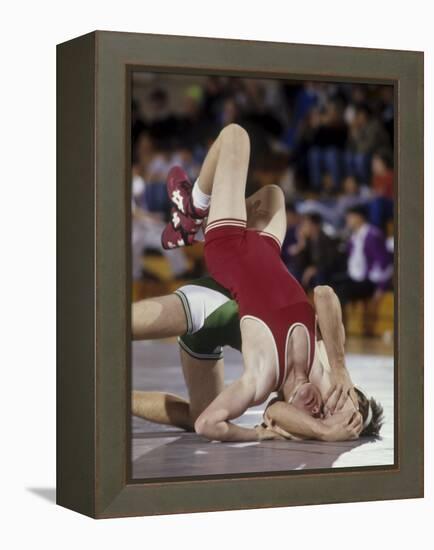 High School Boy's Wrestling Competition-null-Framed Premier Image Canvas