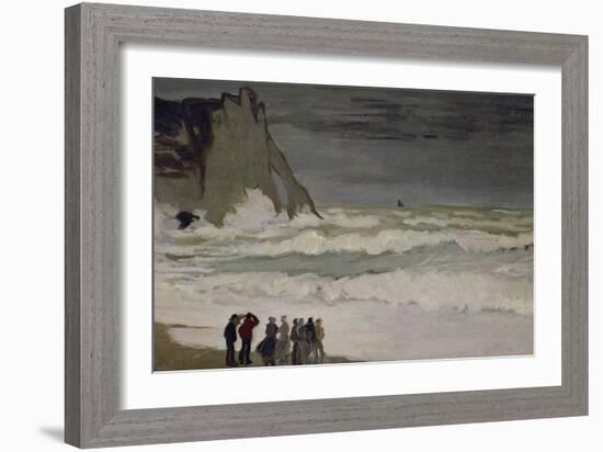 High Seas in Etretat, 1868-69-Claude Monet-Framed Giclee Print