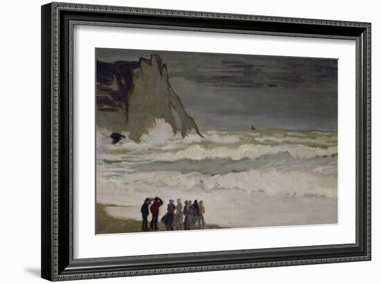 High Seas in Etretat, 1868-69-Claude Monet-Framed Giclee Print