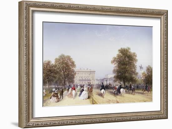 High Society, Rotten Row, Hyde Park-Carlo Bossoli-Framed Giclee Print