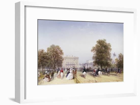 High Society, Rotten Row, Hyde Park-Carlo Bossoli-Framed Giclee Print