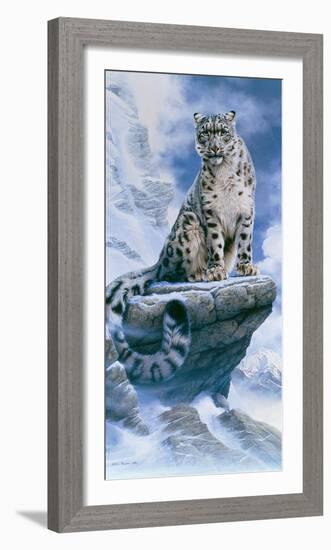 High Spirit - Snow Leopard-Kim Thompson-Framed Giclee Print