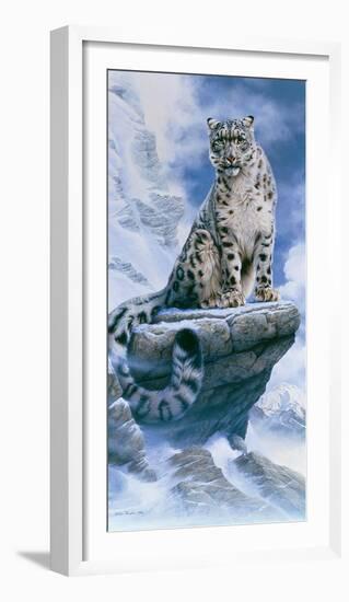 High Spirit - Snow Leopard-Kim Thompson-Framed Giclee Print