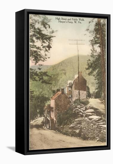 High Street and Public Walk, Harper's Ferry, West Virginia-null-Framed Stretched Canvas