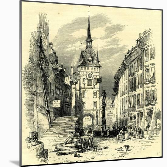 High Street Berne Switzerland-null-Mounted Giclee Print