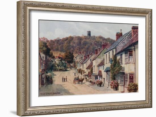 High Street, Dunster-Alfred Robert Quinton-Framed Giclee Print