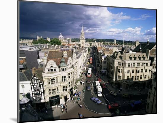 High Street from Carfax Tower, Oxford, Oxfordshire, England, United Kingdom-Walter Rawlings-Mounted Photographic Print