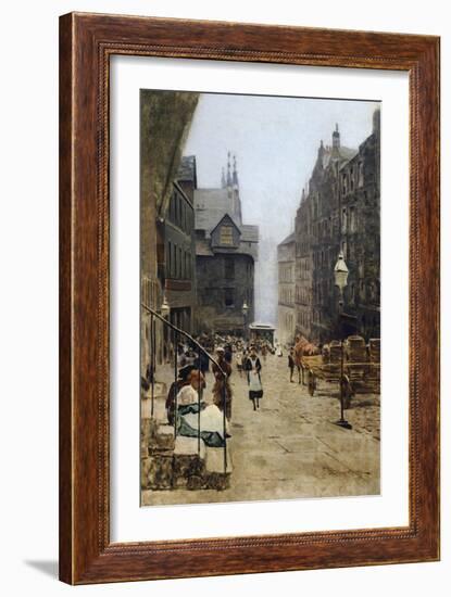 High Street in Edinburgh-Telemaco Signorini-Framed Giclee Print