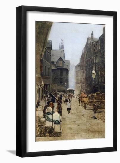 High Street in Edinburgh-Telemaco Signorini-Framed Giclee Print