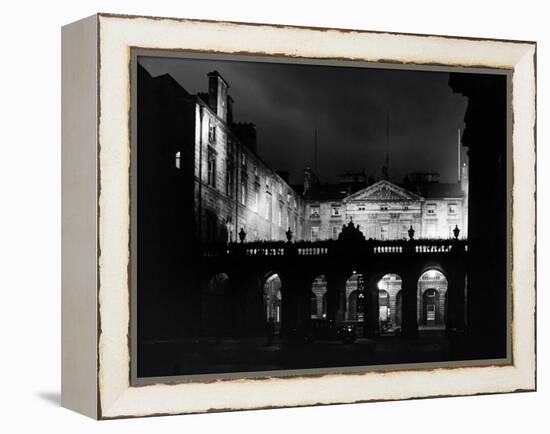 High Street Undergoes Experimental Floodlighting, Edinburgh-null-Framed Premier Image Canvas