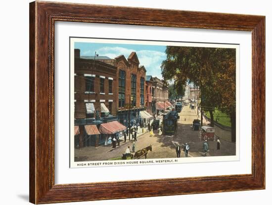 High Street, Westerly, Rhode Island-null-Framed Art Print