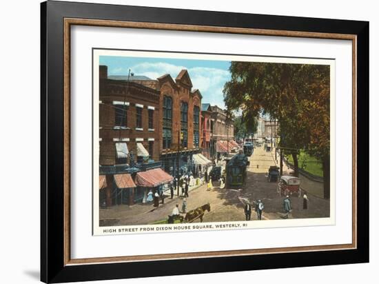 High Street, Westerly, Rhode Island-null-Framed Art Print