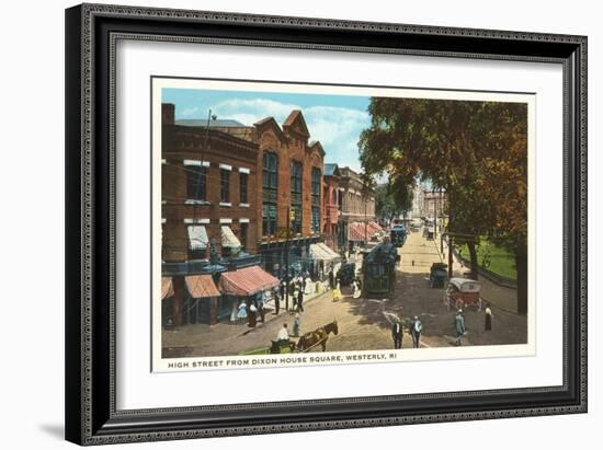 High Street, Westerly, Rhode Island-null-Framed Art Print