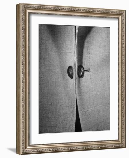 High Style in Men's Fashions, Extreme Styles for Men of College Age, Showing Link Buttons-Nina Leen-Framed Photographic Print