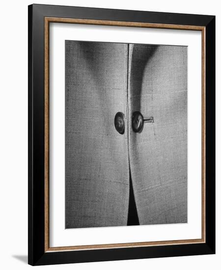 High Style in Men's Fashions, Extreme Styles for Men of College Age, Showing Link Buttons-Nina Leen-Framed Photographic Print