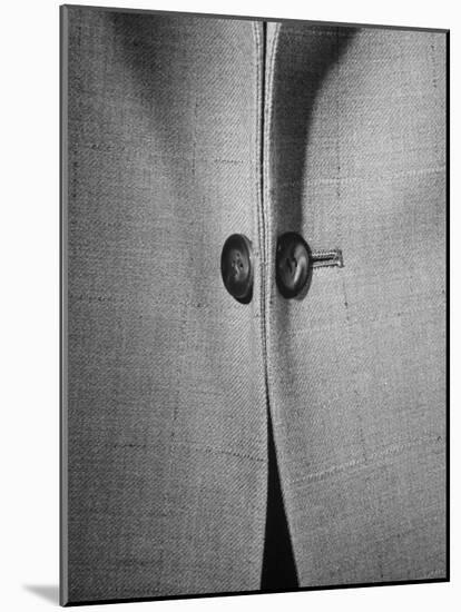 High Style in Men's Fashions, Extreme Styles for Men of College Age, Showing Link Buttons-Nina Leen-Mounted Photographic Print