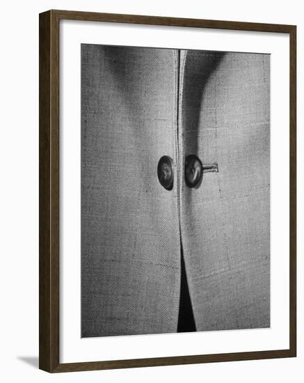 High Style in Men's Fashions, Extreme Styles for Men of College Age, Showing Link Buttons-Nina Leen-Framed Photographic Print