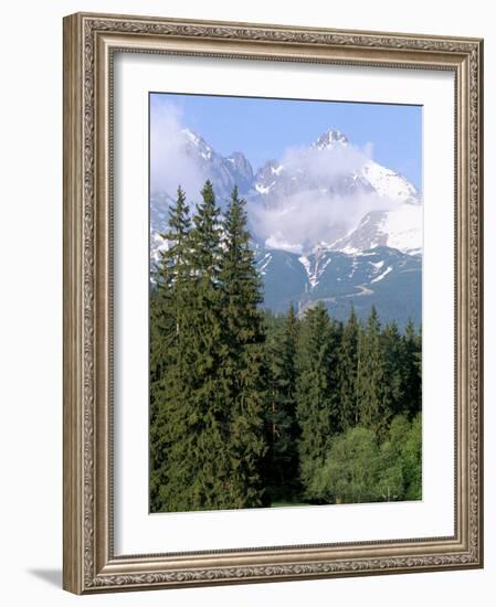 High Tatra Mountains from Tatranska Lomnica, Slovakia-Upperhall-Framed Photographic Print