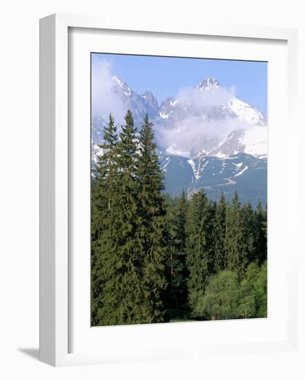 High Tatra Mountains from Tatranska Lomnica, Slovakia-Upperhall-Framed Photographic Print